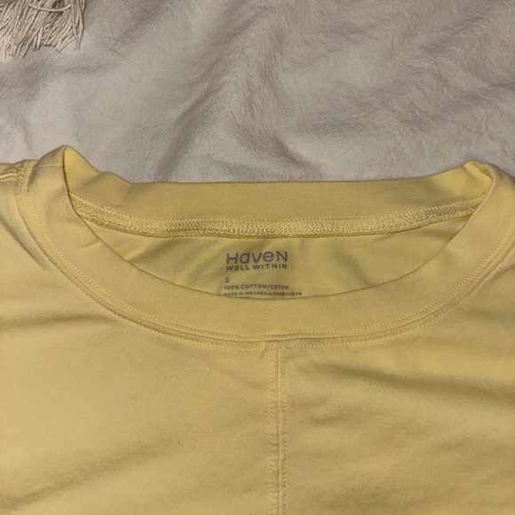 Haven Well Within 100% Cotton Matching Set T-shirt and Joggers Yellow - Picture 2 of 4